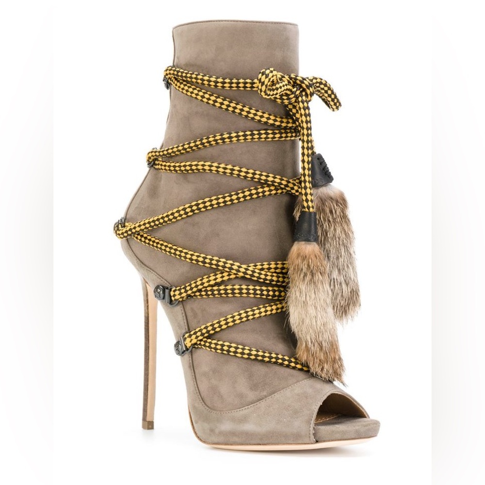 RiRi rabbit fur booties